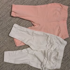 Old Navy Pink and White Kids Leggings